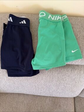 Nike Green and Navy Athletic Shorts Duo